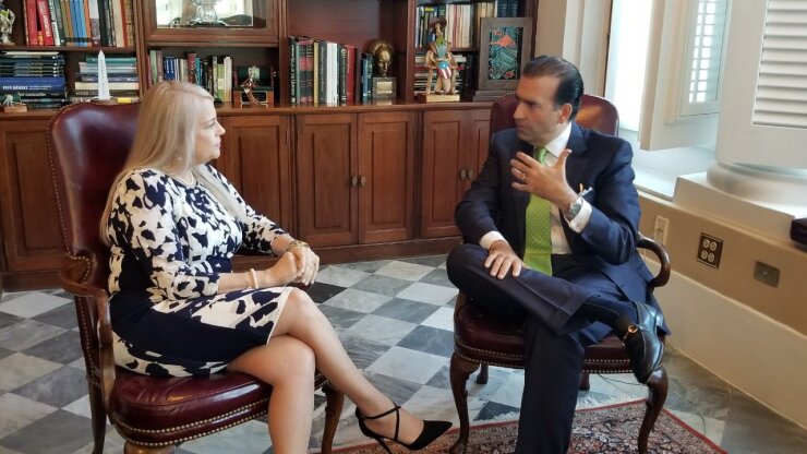 Puerto Rico Gov. Wanda Vazquez meeting with Oversight Board Chairman Jose Carrion