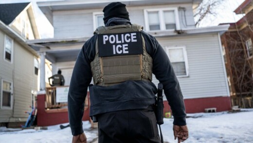 ICE agents in Minneapolis in January.