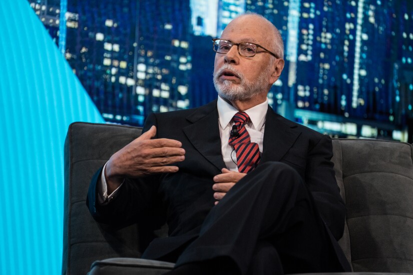 Paul Singer, founder and president of Elliott Management, speaks during the Bloomberg Invest Summit in New York.