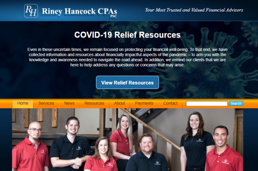 Best Firms 2020 - Riney Hancock website