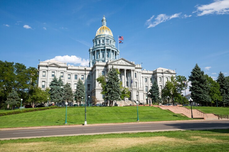 The Colorado state capitol in Denver.