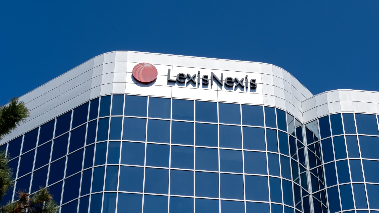 Toronto, Canada - May 1, 2021: LexisNexis Canada office building in North York, Toronto. LexisNexis is an American corporation that sells data mining platforms