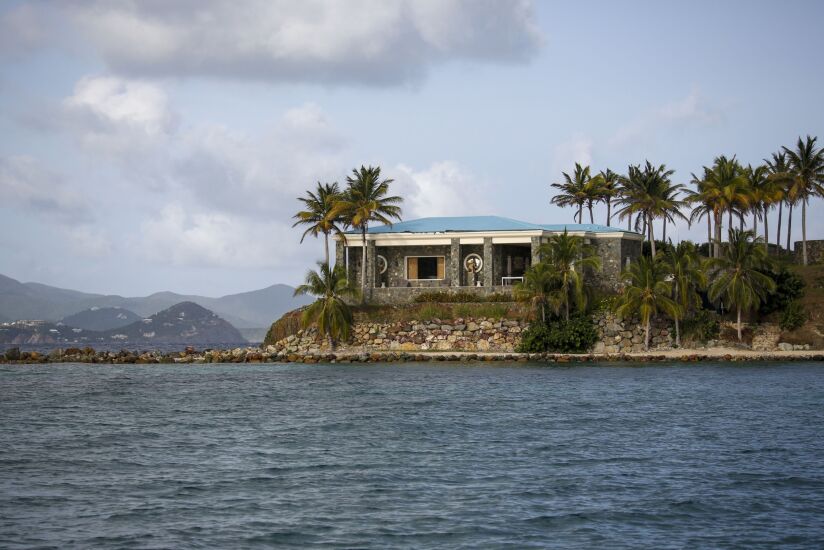 Villa on Epstein's island