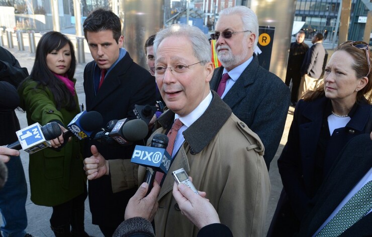 Fernando Ferrer speaks at the event when old South Ferry station reopened to customers on April 4, 2013.