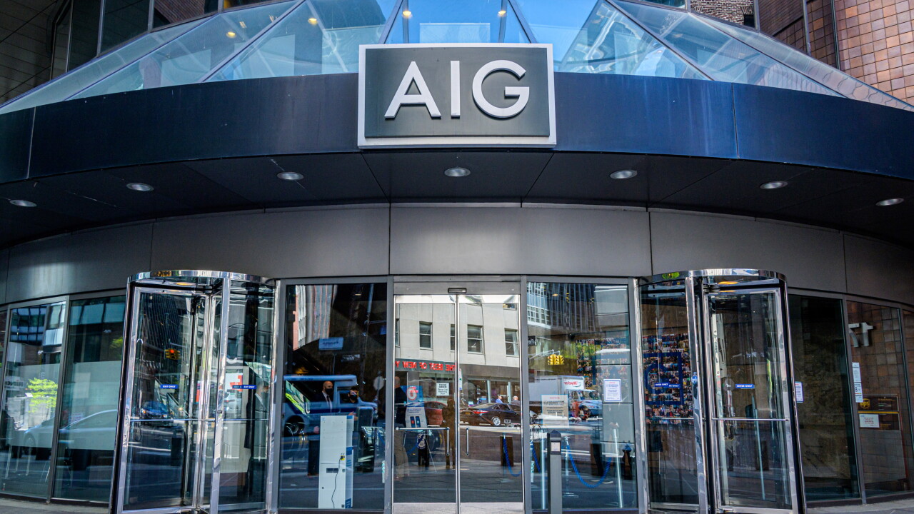 AIG signage on the outside of a building