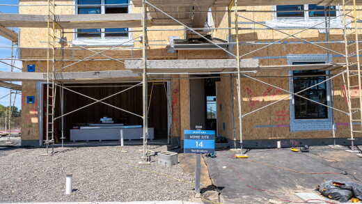 Houses under construction