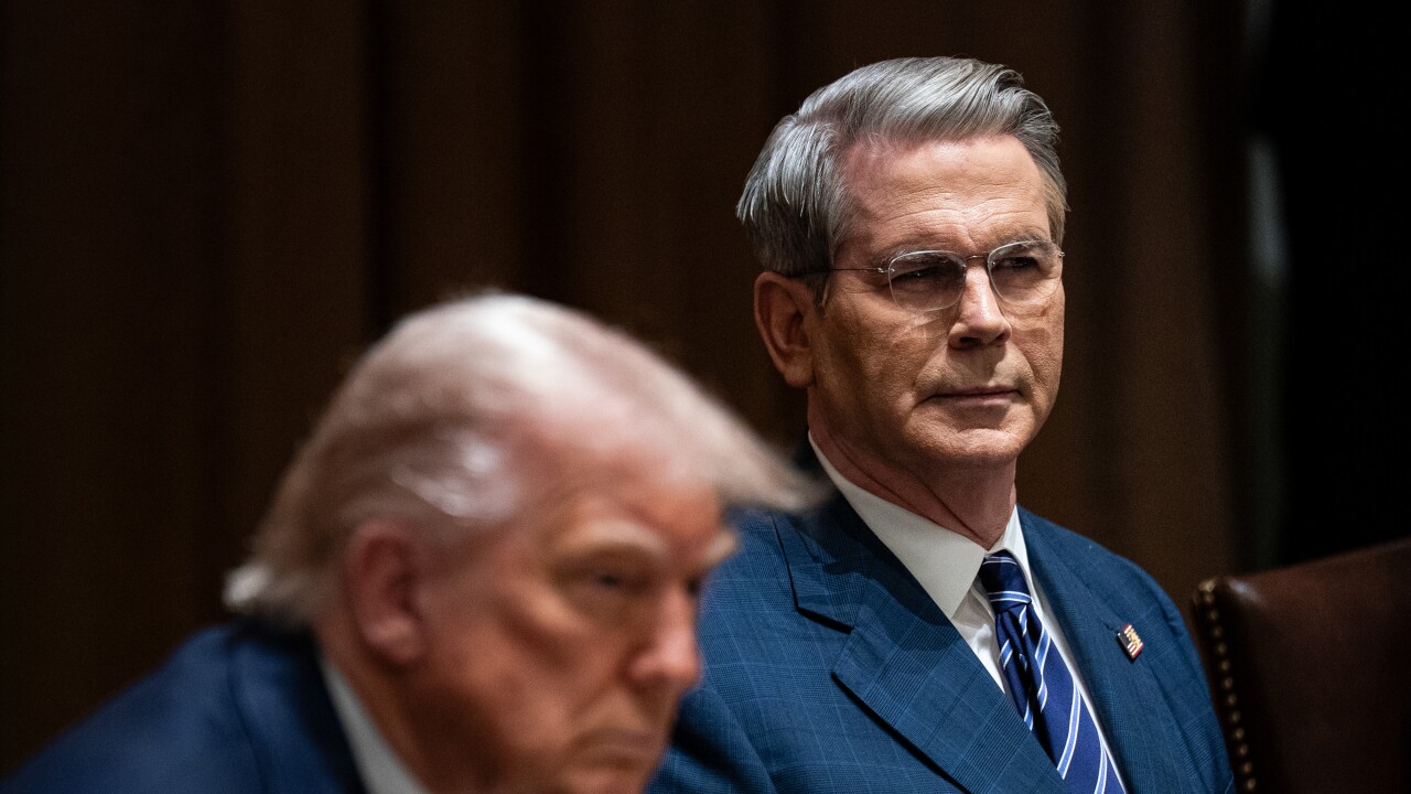 Donald Trump, left, and Scott Bessent