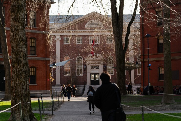 Harvard University campus in Cambridge, Massachusetts