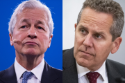 Jamie Dimon, chairman and CEO of JPMorgan Chase (left); Michael Barr, Federal Reserve vice chairman for supervision