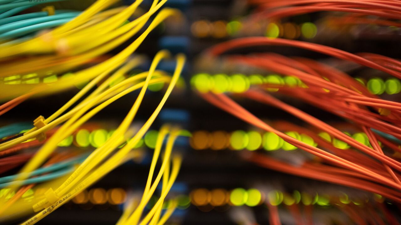 Multi-colored cables connected to a server Photographer: Andrey Rudkov/Bloomberg