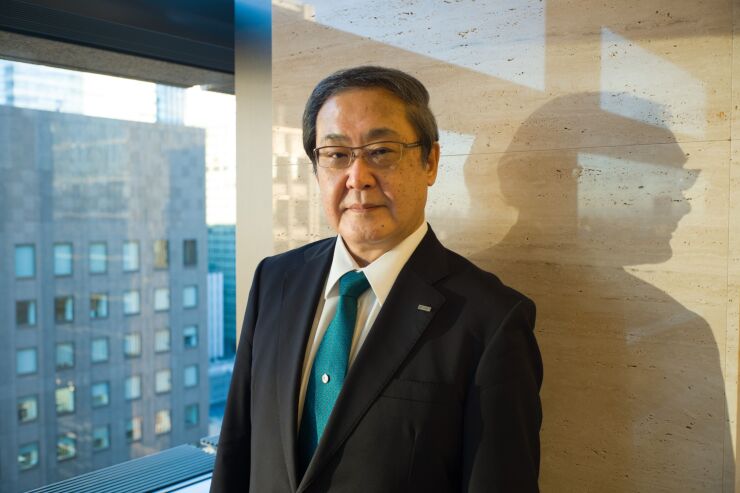 Sumitomo Mitsui Financial Group's late Chief Executive Officer Jun Ohta, standing in office