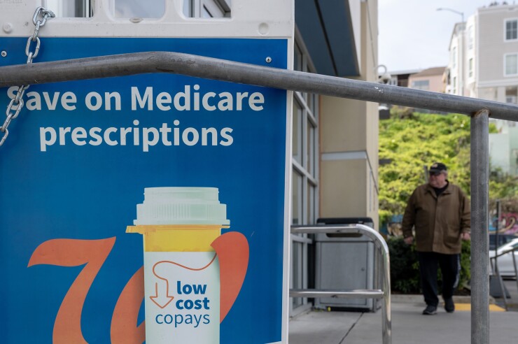Medicare billboard outside of a store