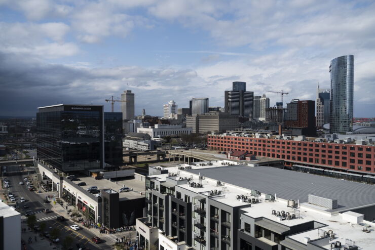 View of the skyline of Nashville