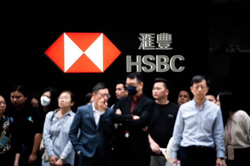 HSBC Headquarters in Hong Kong Ahead of Earnings Results