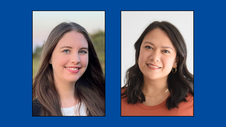 A collage of two advisor headshots