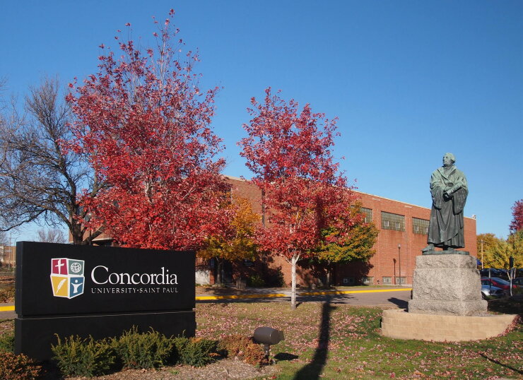 Main entrance to Concordia University–Saint Paul