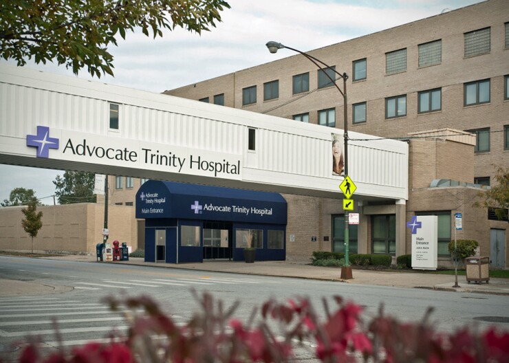 Advocate Trinity Hospital on Chicago's South Side. Part of a proposal to combine four South Side hospitals announced in January 2020.