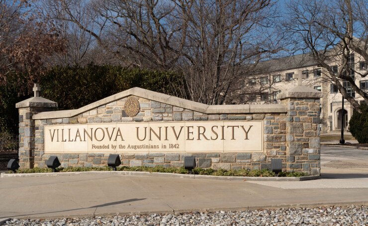 Villanova University sign
