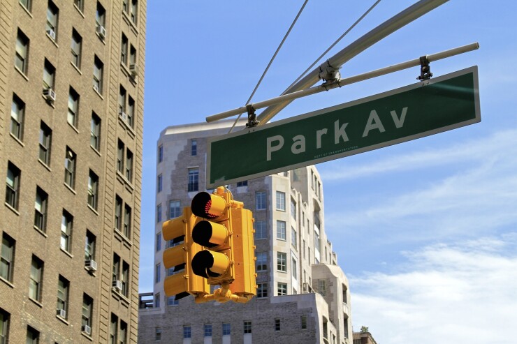 Park Avenue in Manhattan