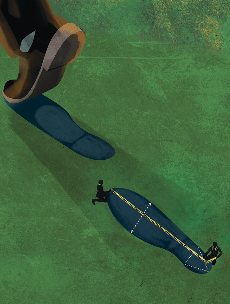 ESG carbon footprint concept art