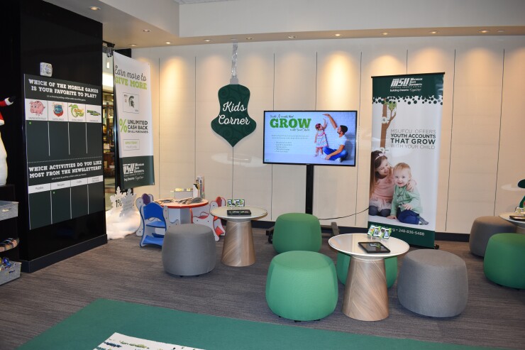 A look inside Michigan State University FCU's holiday pop-up shop at the Rivertown Mall in Grand Rapids, Mich. The credit union debuted the pop-up shop model in 2017 at a mall near its East Lansing, Mich. headquarters.
