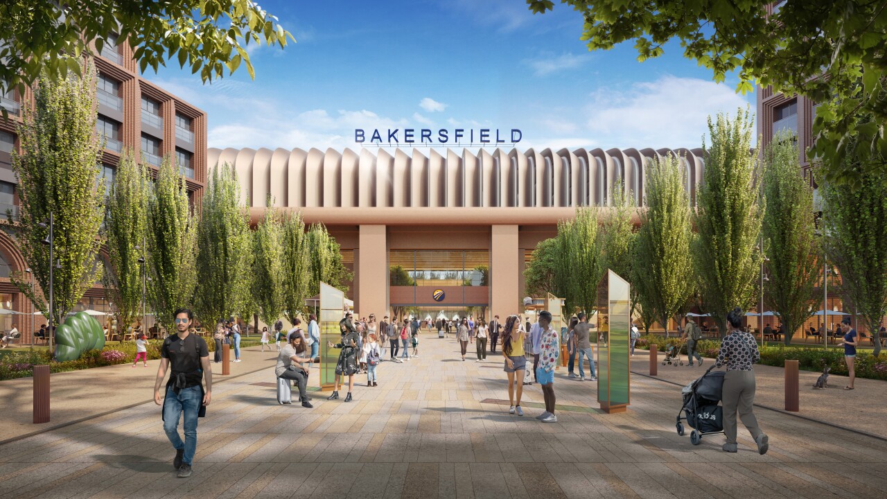 Rendering of California High-Speed Rail Authority's Bakersfield Station.