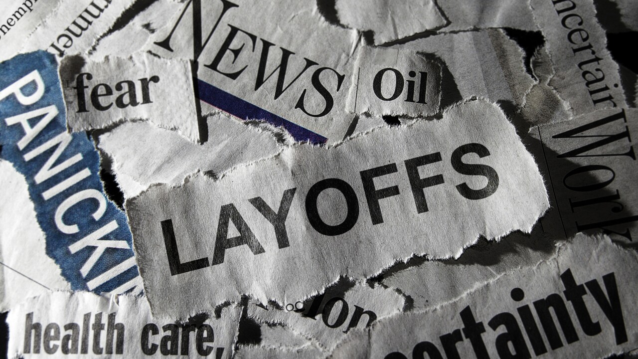 Layoffs news headline