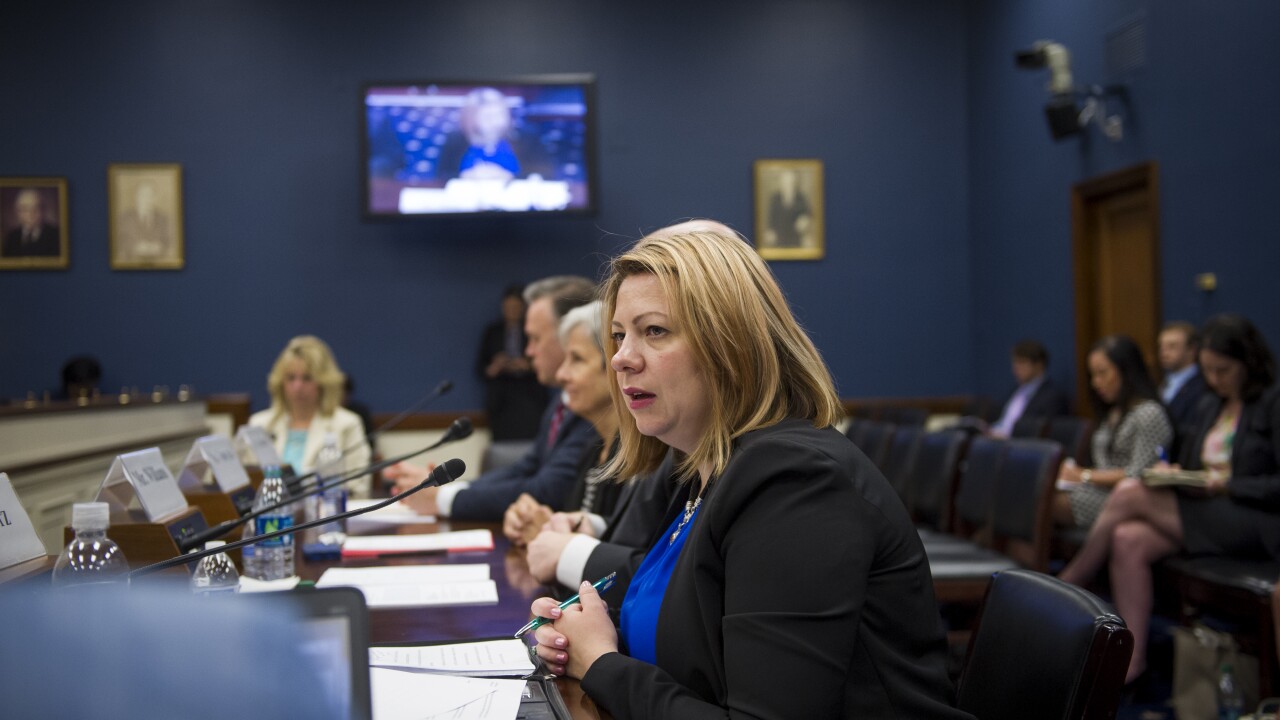 Natasha Merz, VP of consumer lending at Langley FCU, testifying before a House small business subcommittee on June 29, 2017