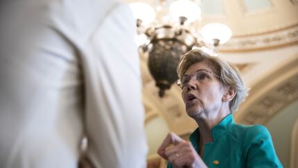 “The Fed’s record over the past four years — I see one move after another to weaken regulation over Wall Street banks,” said Sen. Elizabeth Warren. “And that worries me.”