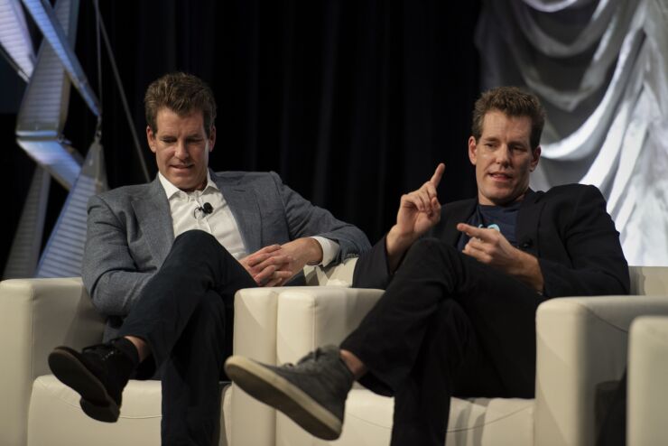 Tyler Winklevoss and Cameron Winklevoss, 2019