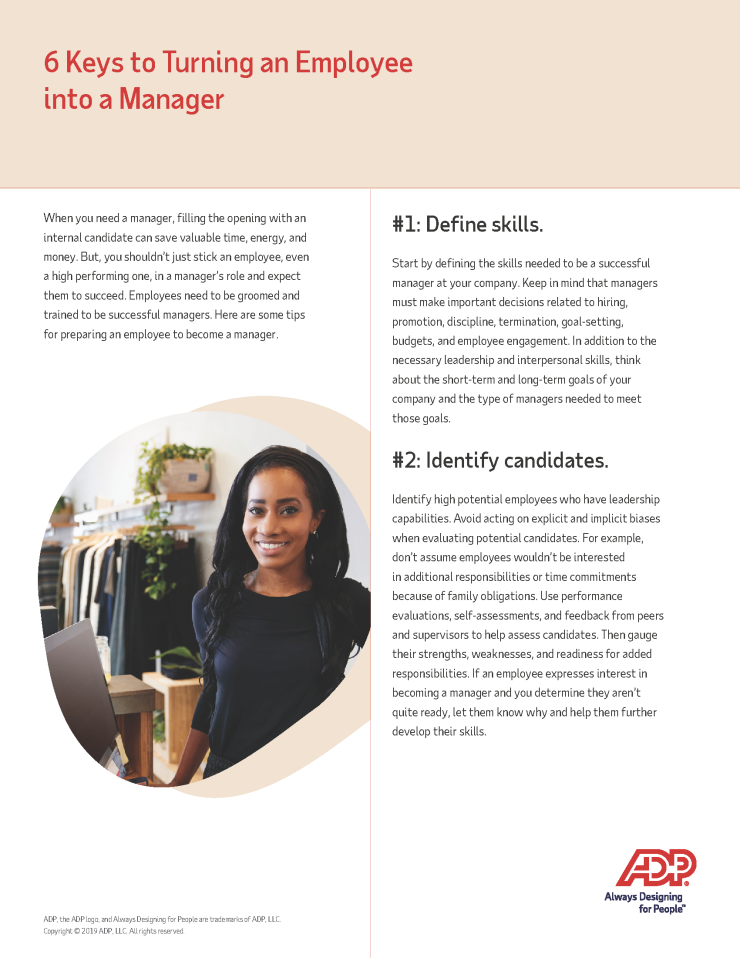 6 Keys to Turning an Employee into a Manager