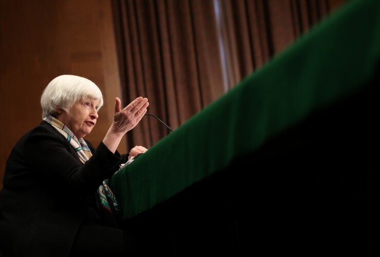 Janet Yellen Testifies At Senate Hearing On Financial Stability Oversight Council