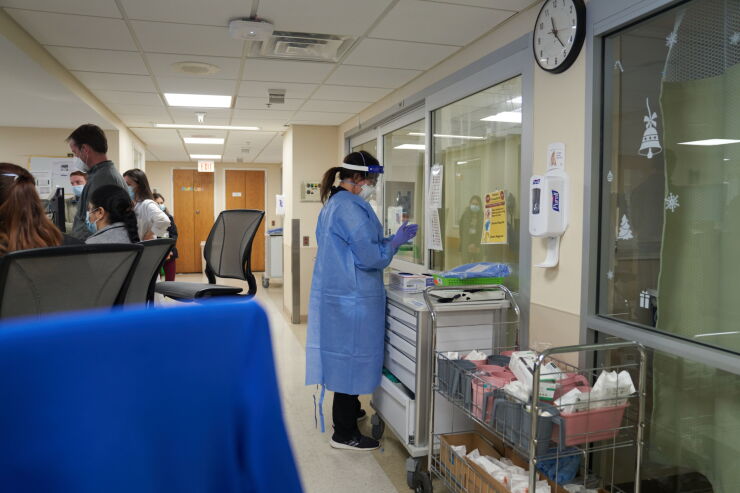 ICU in Hartford Hospital, Connecticut, during pandemic