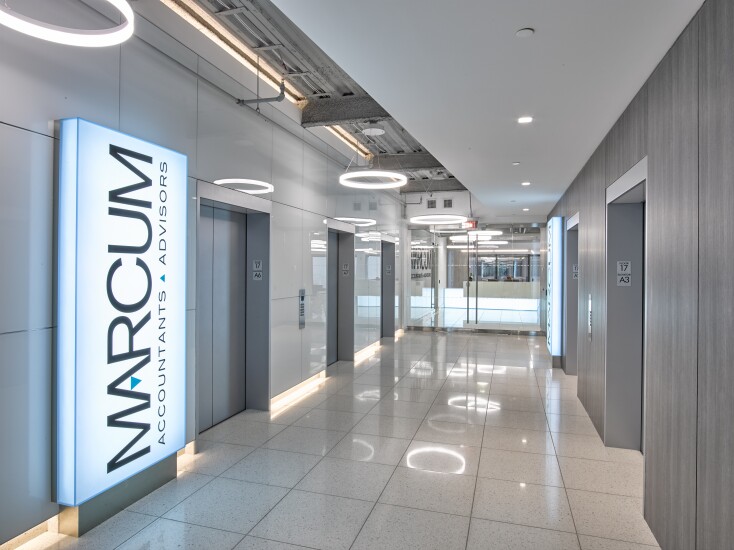 Marcum LLP's elevator lobby
