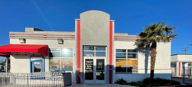 The Credit Union Center in Fontana, Calif., is a shared service facility for members of Credit Union of Southern California, Pacific Transportation Federal Credit Union and Printing Industries CU.