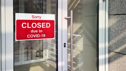 covid closing sign
