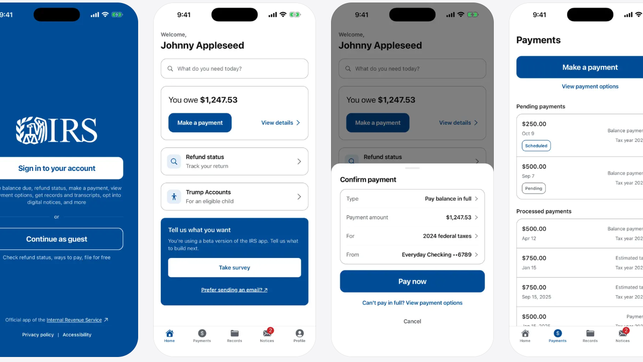 IRS mobile app