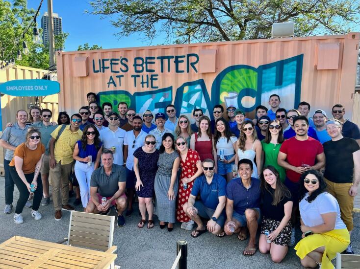 Group of people at YCharts annual summer party