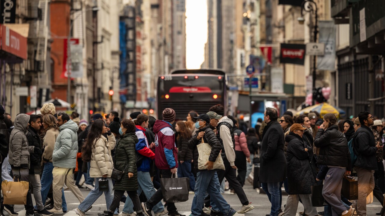 Shoppers In Manhattan On Black Friday