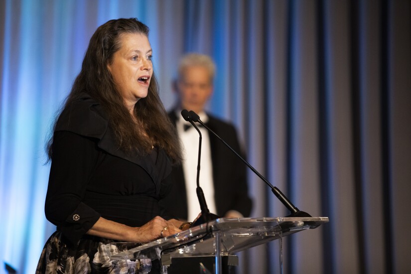 Jacqueline Sargent accepts the Southwest award