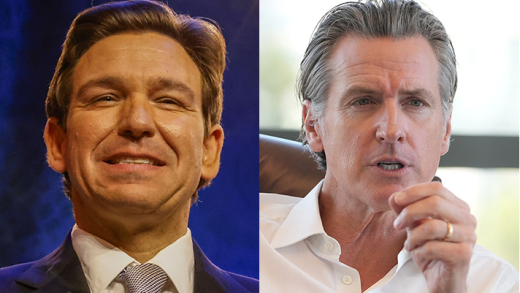 Florida Gov. Ron DeSantis and California Gov. Gavin Newsom
