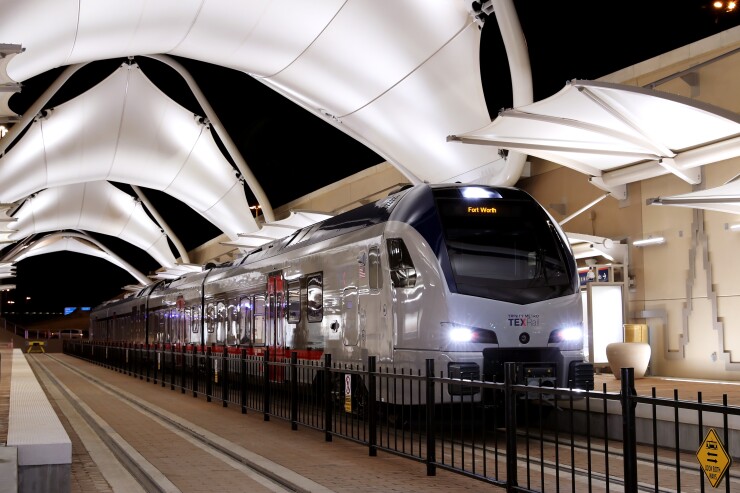 The TexRail commuter rail line, which opened in 2019, connects DFW Airport's Terminal B to downtown Fort Worth.