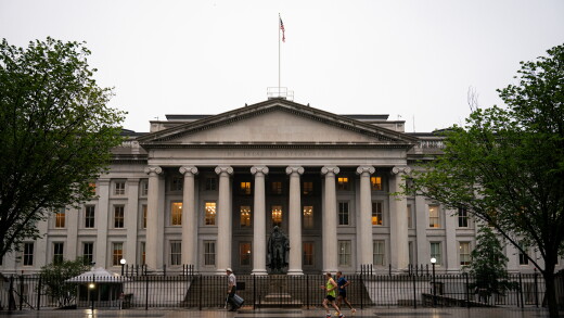 Runners outside the Treasury Department
