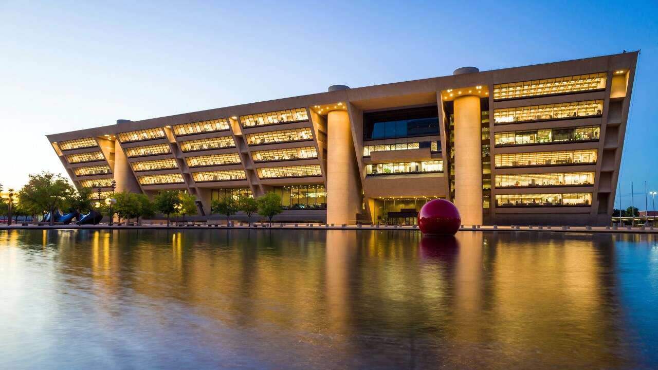 City Hall in Dallas, Texas.