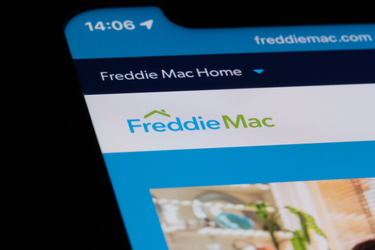 Shanghai,China-April 12th 2023: close up Freddie Mac company brand logo on official website