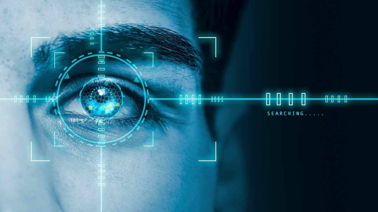 Minority Report style retina scan