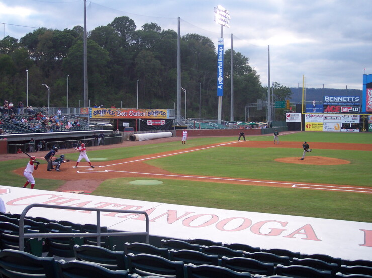 AT&T Field, the home ballpark of the minor league Chattanooga Lookouts baseball team.