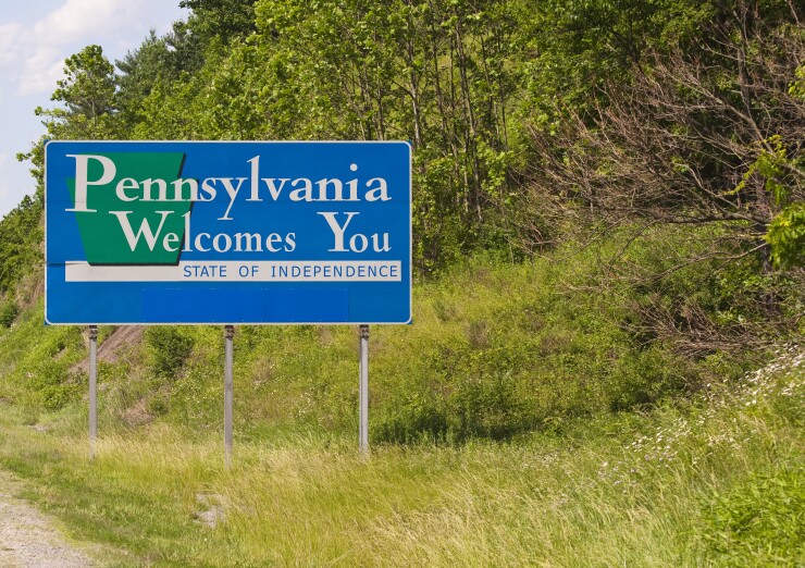 Pennsylvania Welcome Sign