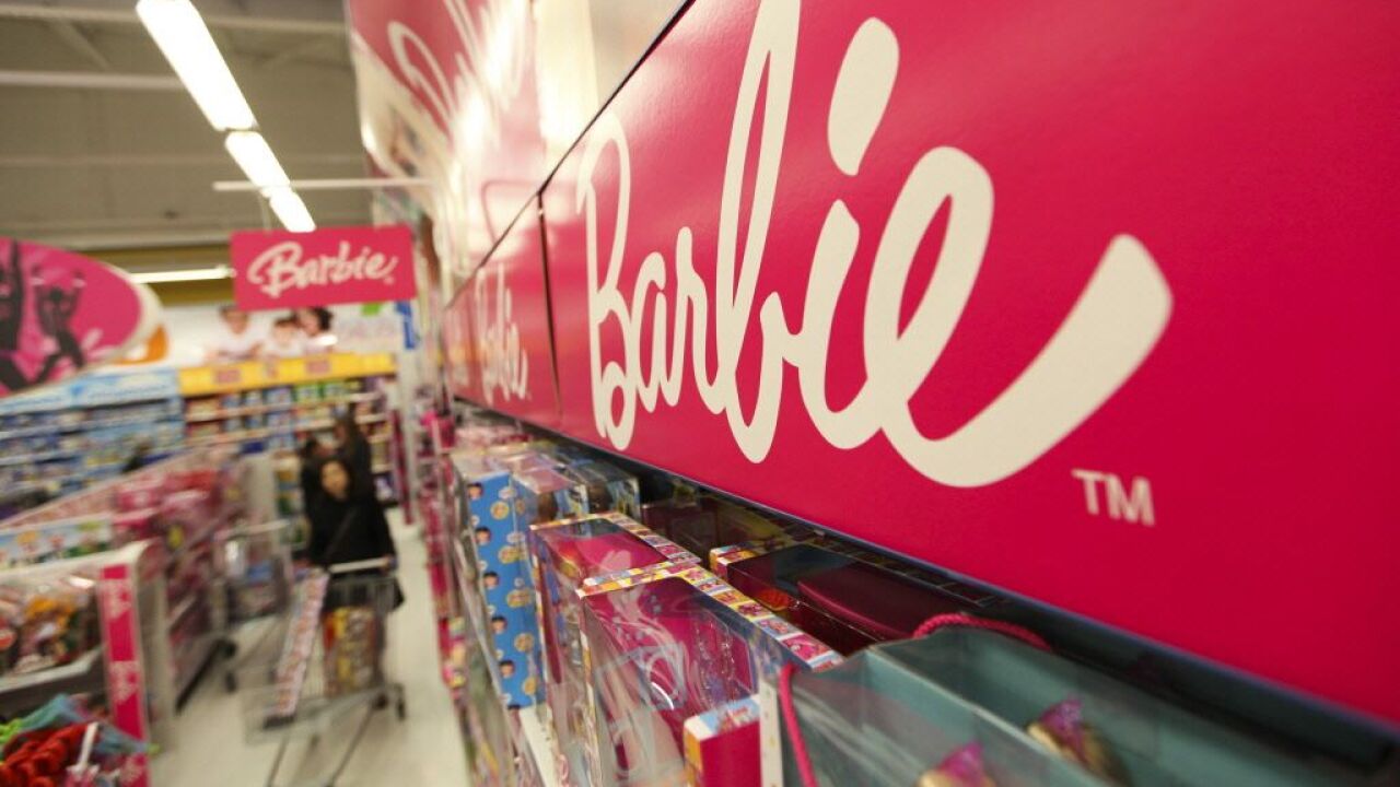 Barbie aisle at toy store.