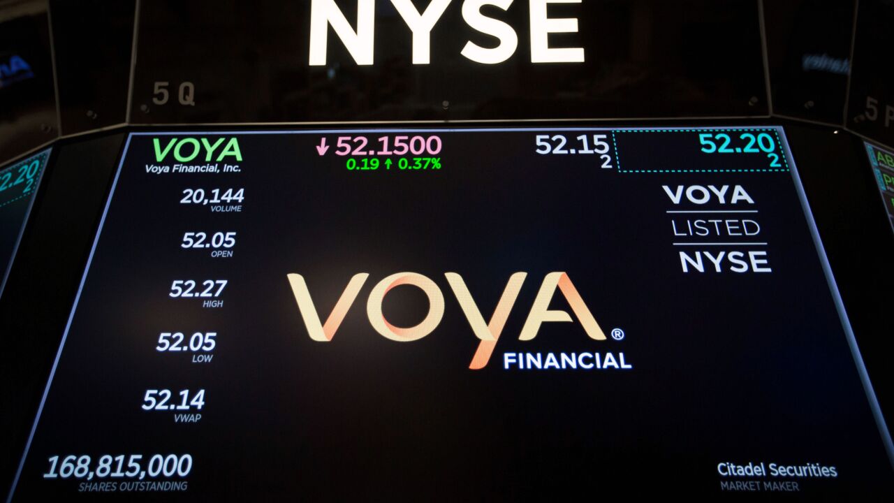 Voya at NYSE, Bloomberg News